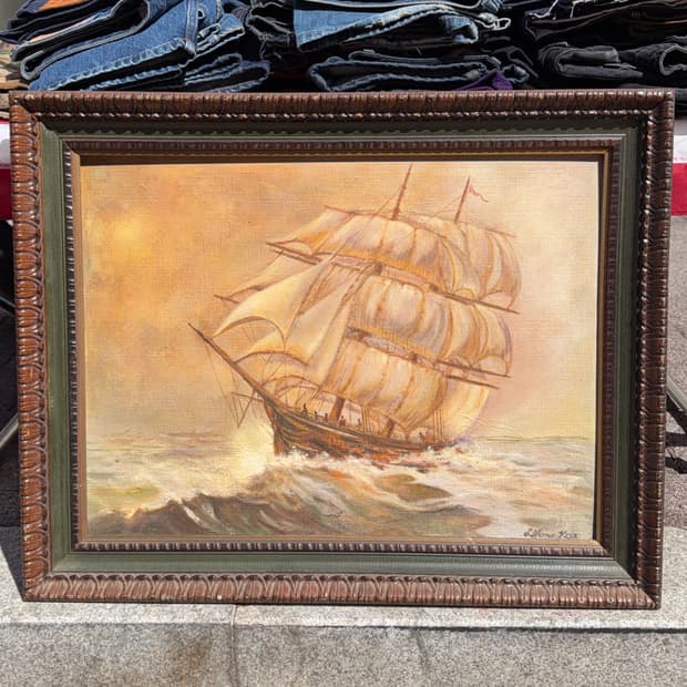 빈티지 소품 우드 프레임 그림액자