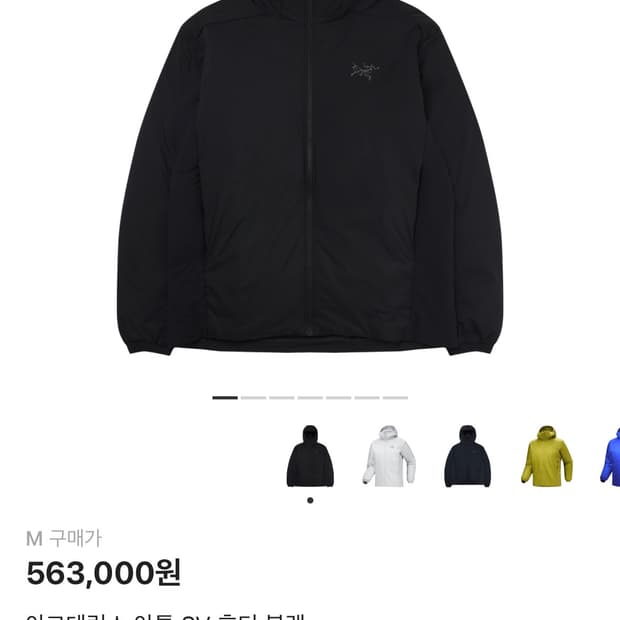 아크테릭스 아톰 SV 후디블랙