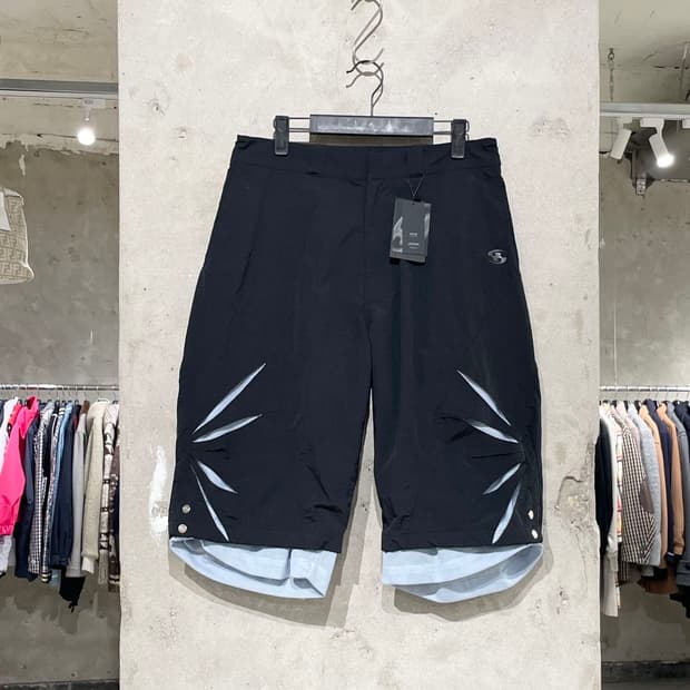 산산기어 24S/S 블랙 컷 오프 메쉬 쇼츠