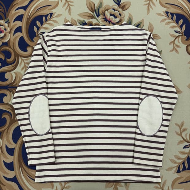 (S)세인트 제임스 Saintjames 앨보패치 스트라이프긴팔 티셔츠