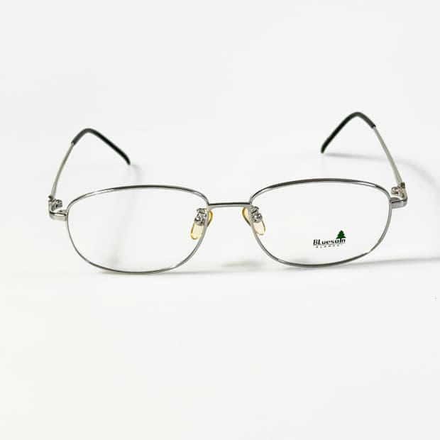 90s BLUESAIN 실버 메탈 슬림 스퀘어 빈티지 안경
