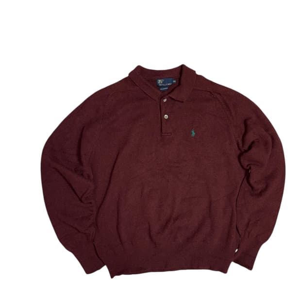 폴로 랄프로렌 빈티지 버건디 니트