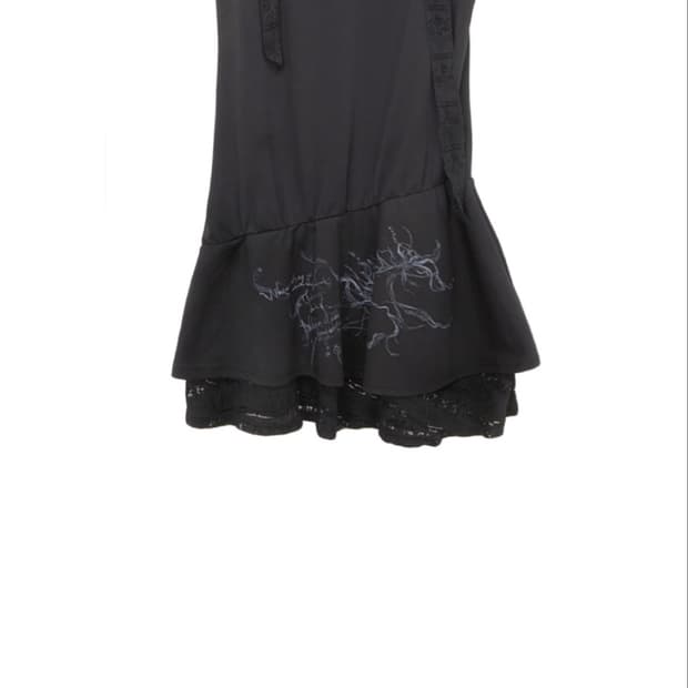 허그유어스킨 Fairy henry neck dress (Black)