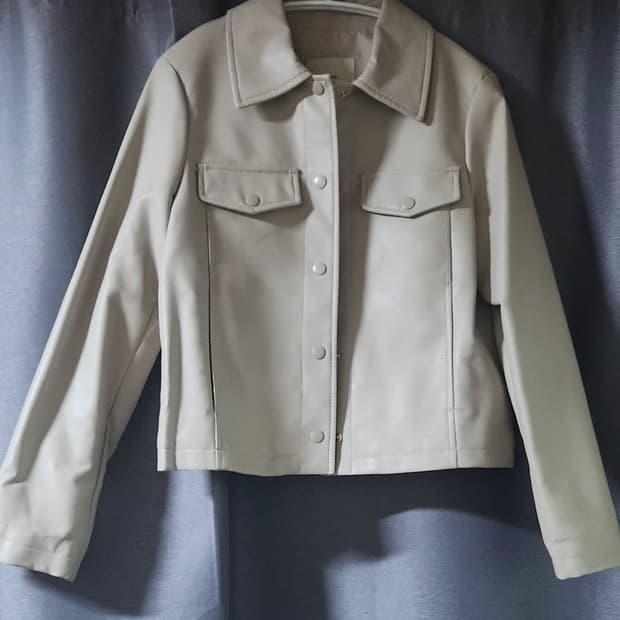 Roem 로엠 아이보리 레더 자켓 S