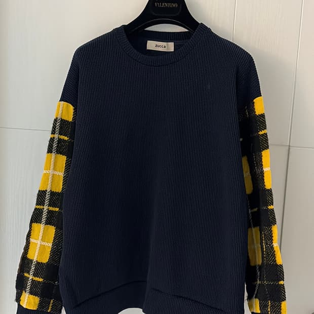 Zucca 팔꿈치패치 니트 44-66 정품