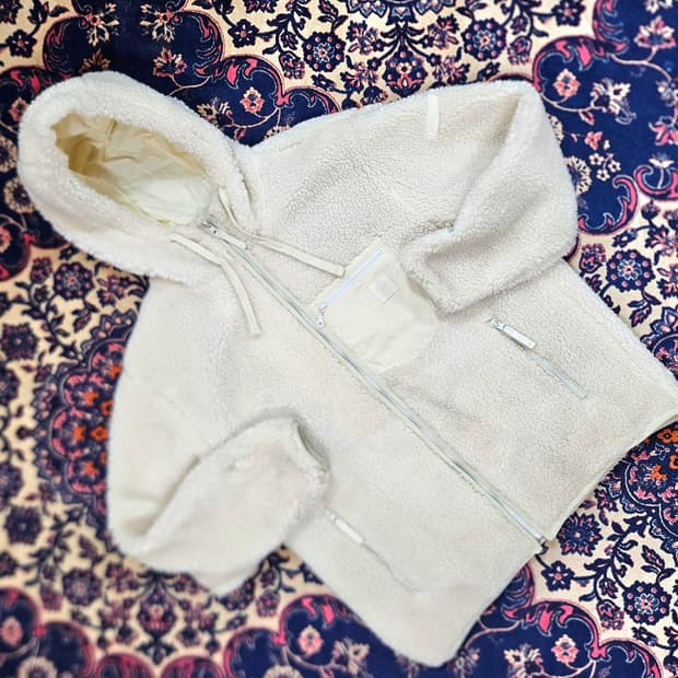 컬럼비아 22FW 코듀로이 포켓 뽀글이 후드 플리스 자켓 XL size