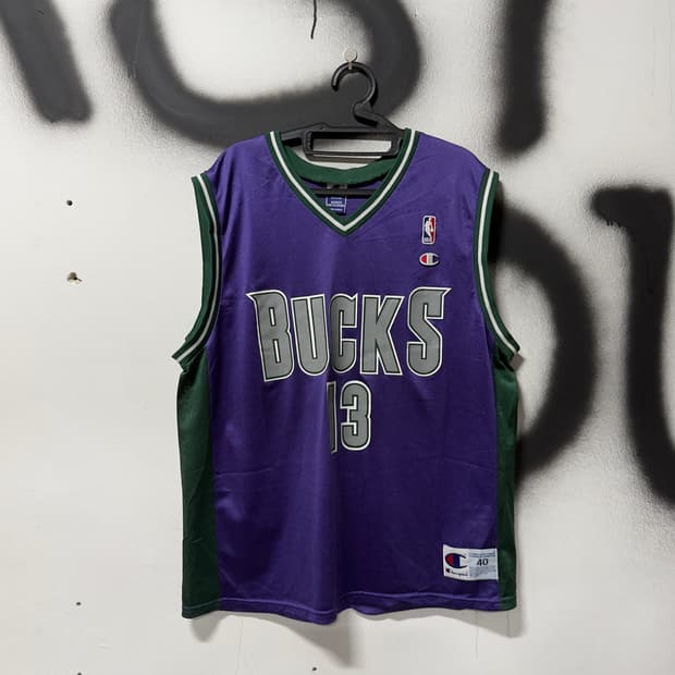 NBA x Champion 밀워키 벅스 던컨 로빈슨 마킹 바스켓볼 나시