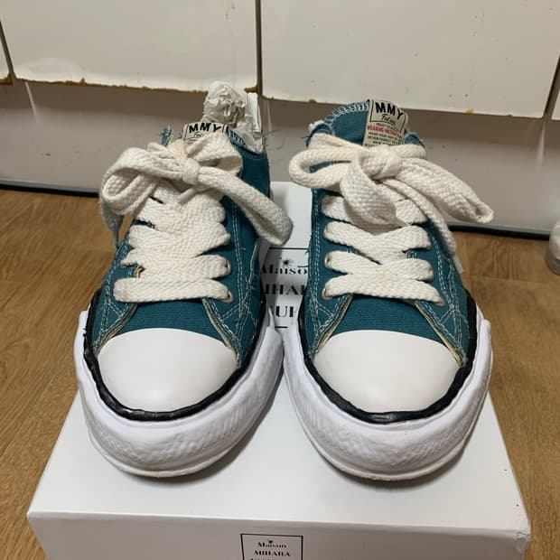 [41]미하라 야스히로 피터슨 캔버스 스니커즈 블루 지디님착용