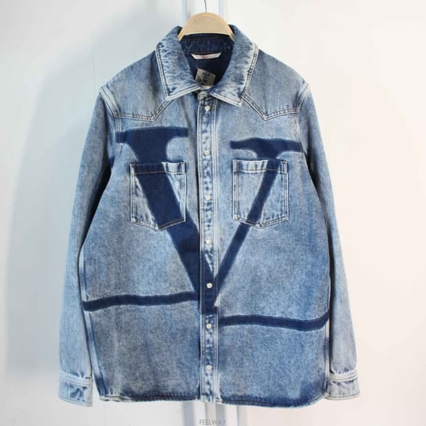 J-11549/발렌티노 매장판 남성용 빅로고 데님 셔츠 100