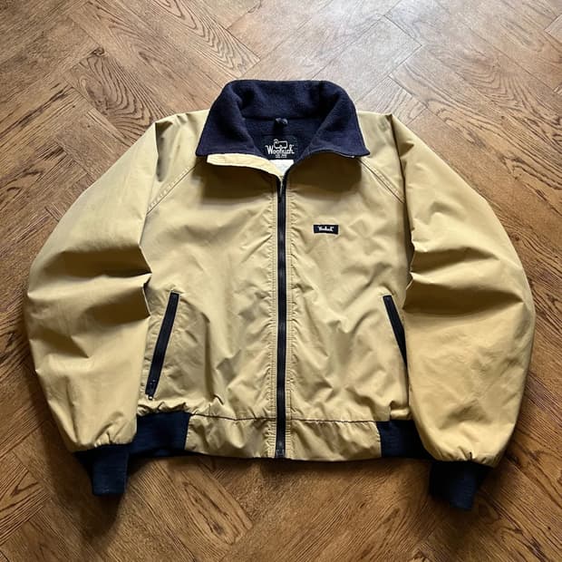 [XL]80's 울리치 USA Made 플리스 라이닝 베이지 웜업 자켓