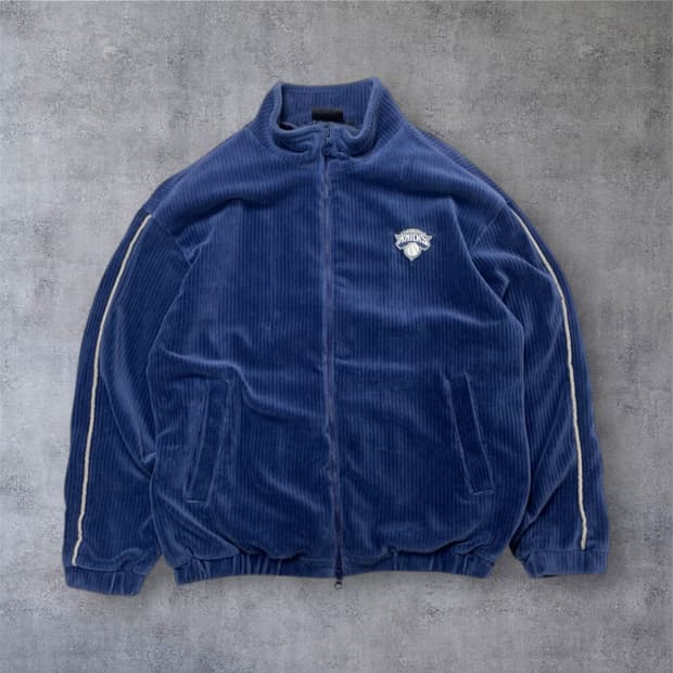 엔비에이 NBA 딥블루 뉴욕 닉스 코듀로이 집업 M