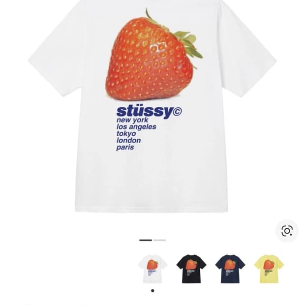 스튜시 딸기 반팔티