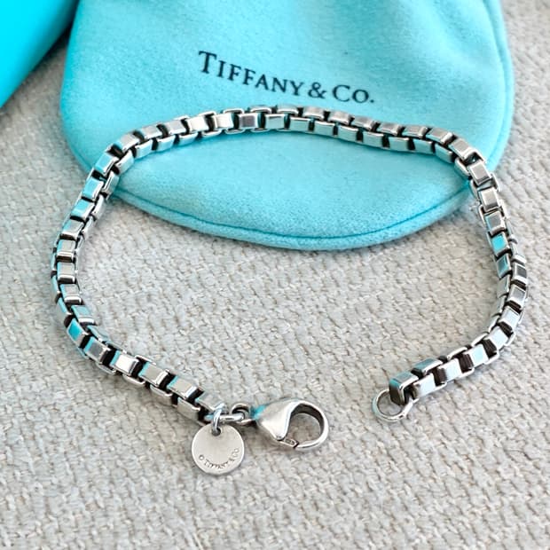 티파니 실버 베네치안 팔찌 18.5CM 남녀공용