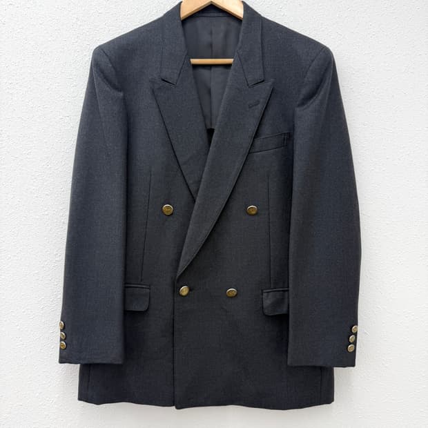 Osk jeff 빈티지 더블 브레스티드 울 블레이저