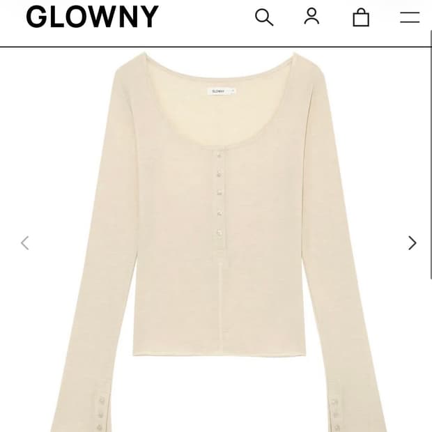 구해요) 글로니 fade button long sleeve OATMEA