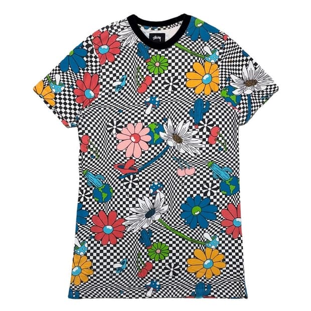 STUSSY 베케이션 체커 프린트 원피스 M