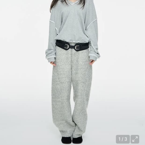 세릭 HAIRY WIDE PANTS / GRAY