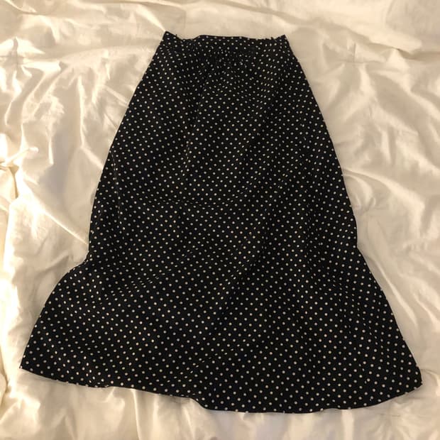 도트패턴 롱스커트 