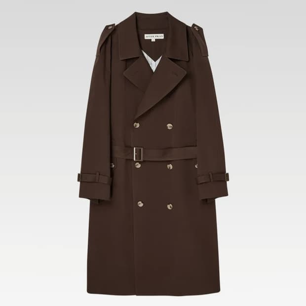 애프터프레이 25FW 브라운 트렌치 코트 S