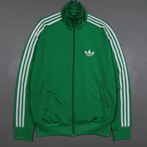 105 (XL) 아디다스 유로파 파이어버드 희귀 대장급 트랙탑 져지 그린