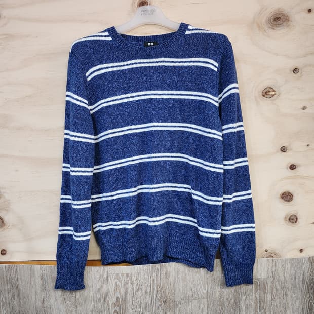 398) 유니클로 남성 스트라이프 니트