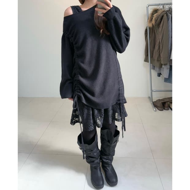 빈티지 셔링 니트