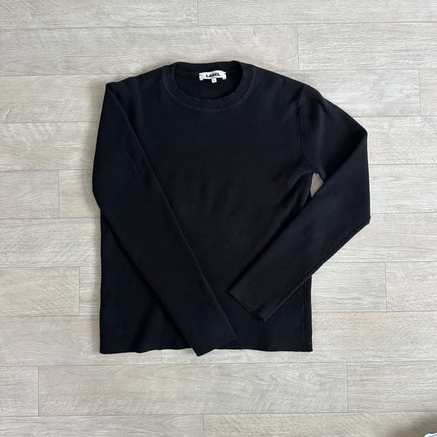 1 라벨아카이브 긴팔 블랙 티셔츠