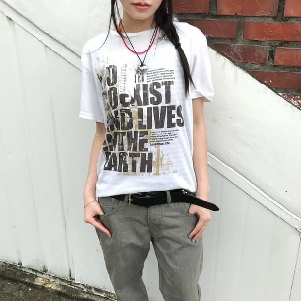 JPN Coexist Distressed Graphic Tee