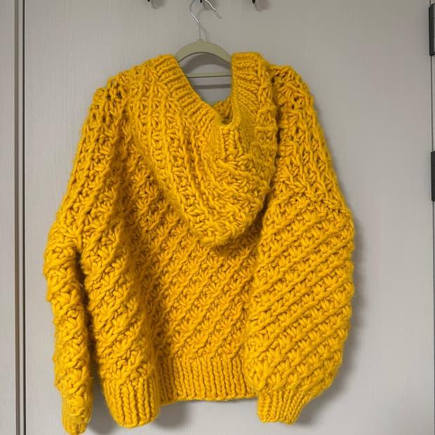 heartworking knitwear 옐로우 니트 가디건