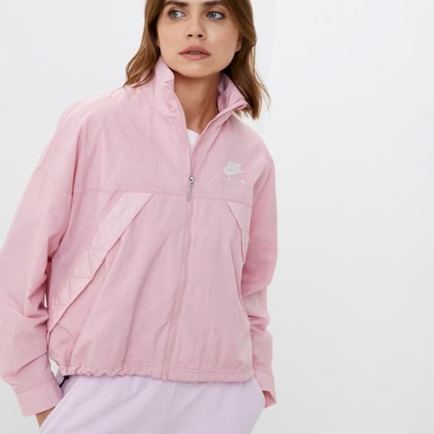 나이키 런닝 에어 우븐 연핑크 바람막이 자켓 M