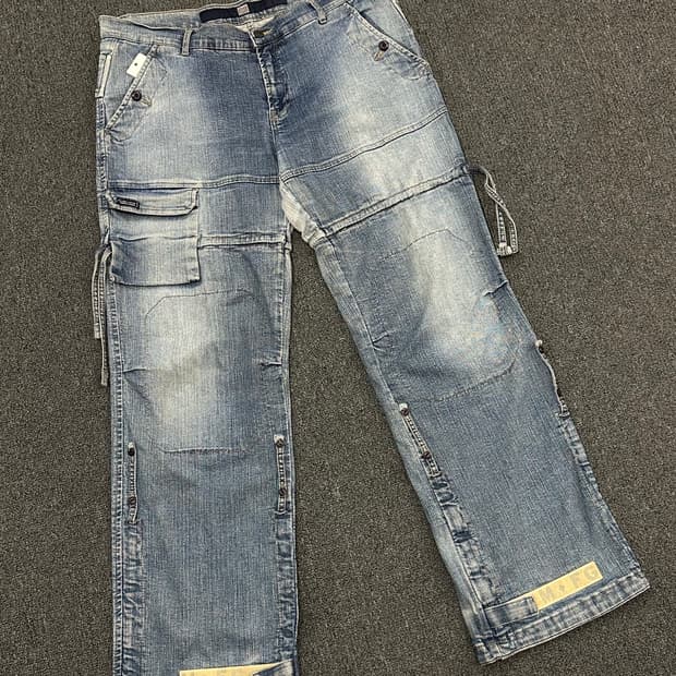 32)마리떼 프랑소와 저버 빈티지 컨버터블 카고 데님팬츠