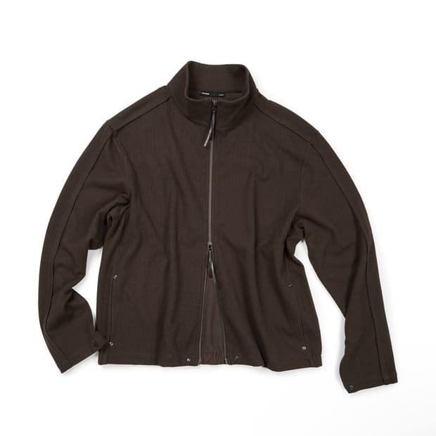 [XL] ETCE 베이스 풀 집업 니트 브라운