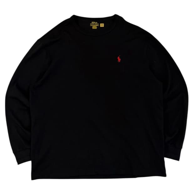 새상품급) 폴로 랄프로렌 신형 롱슬리브 긴팔 티셔츠 블랙