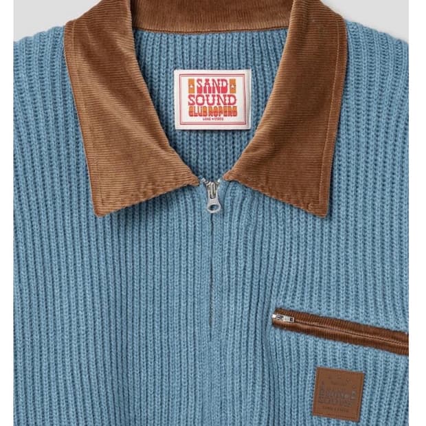 샌드사운드 칼라 집업 워크 가디건 001