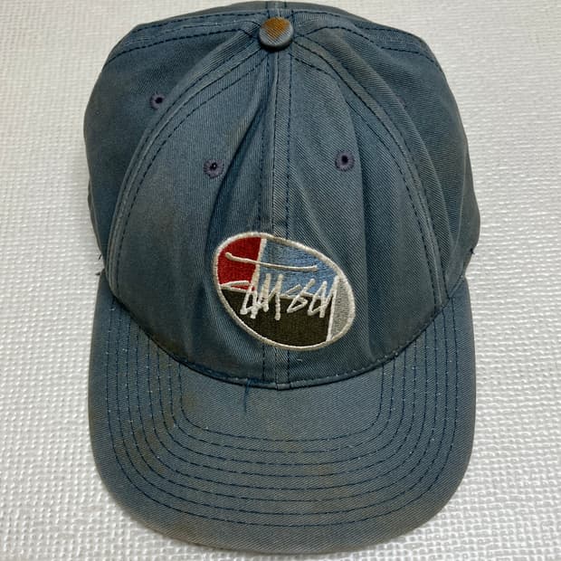 90s 빈티지 스투시 써클빅로고 볼캡