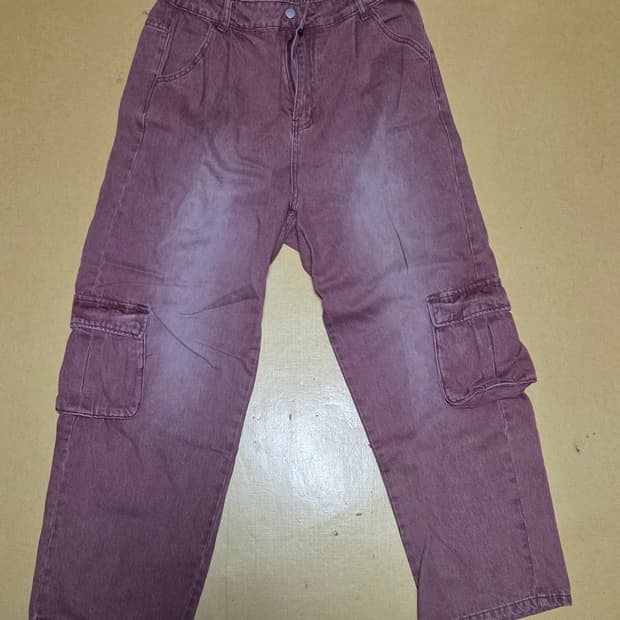 XTONZ 엑스톤즈 핑크 카고 데님 팬츠 L