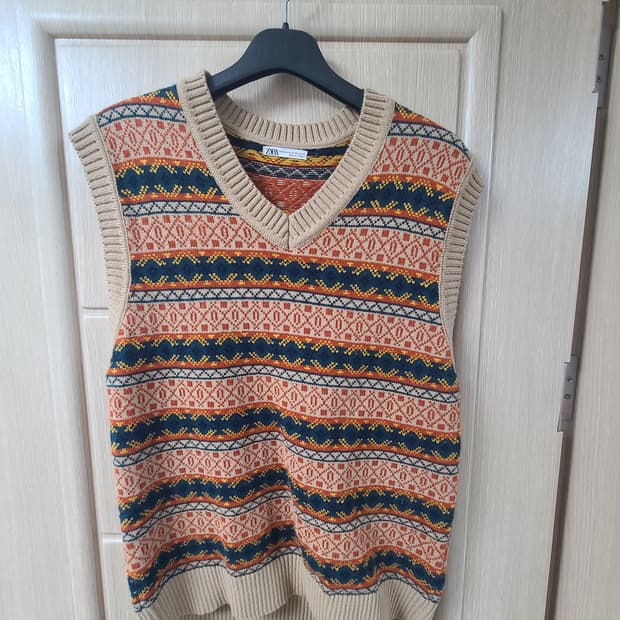 자라 니트 조끼