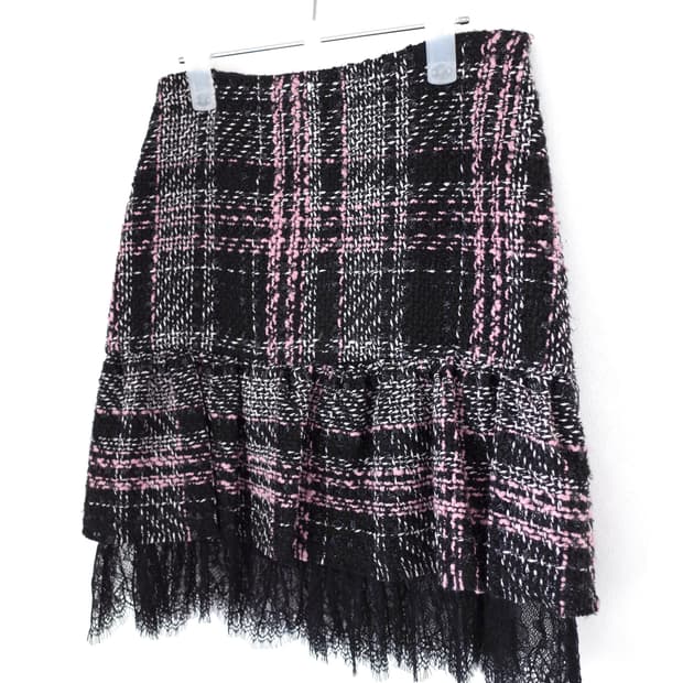 [택O새상품] 자라 트위드 레이스 스커트