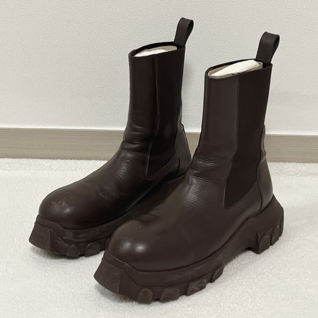 릭오웬스 23FW 비틀 보조 트랙터 부츠 브라운