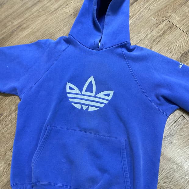 (Rare) 80s adidas trefoil hoodie 