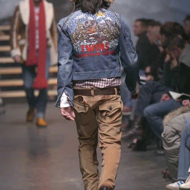 디스퀘어드2/04fw twins 데님 자켓/52