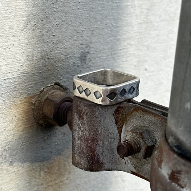 Rhombus Square Karen Silver Ring