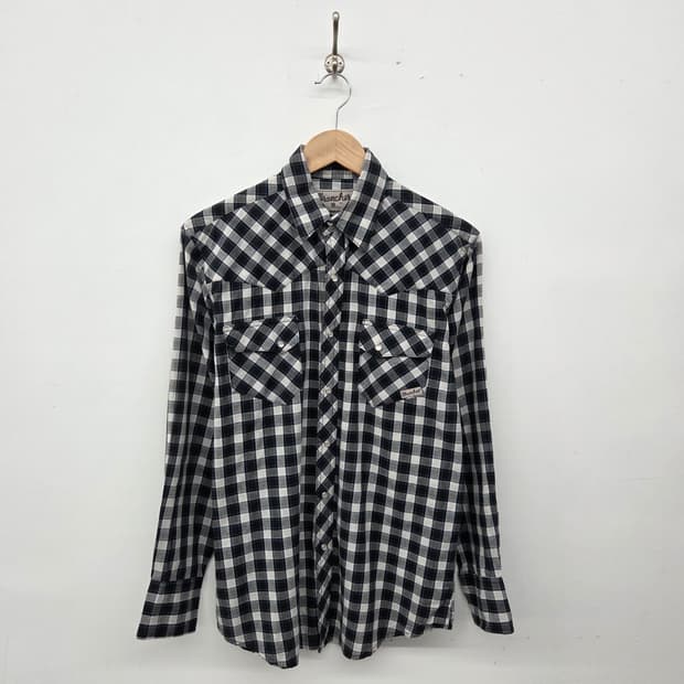 랭글러 체크 셔츠 남방 남m