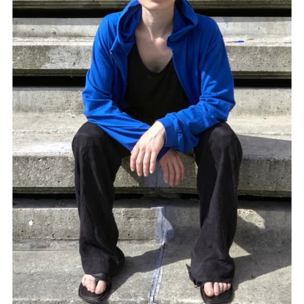 머듈 후드집업 블루 3사이즈