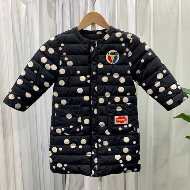 베베드피노 도트 경량 롱패딩 1718