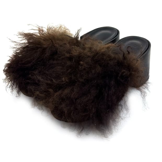 Ray Beams RBSl Fur Platform Sandals/ 38