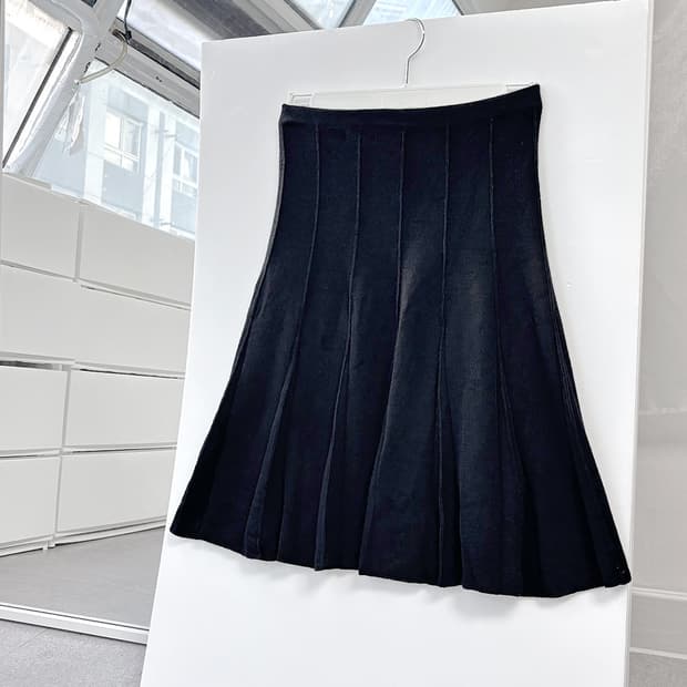 nolley’s wool flare midi skirt