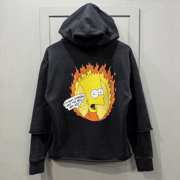 XS 오프화이트 Off-White 바트 심슨 후드 티셔츠