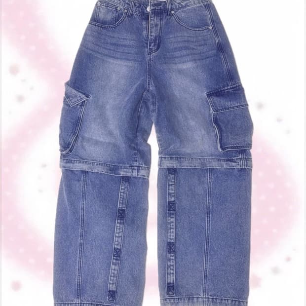 히니츠키 버뮤다 와이드 투웨이 청바지