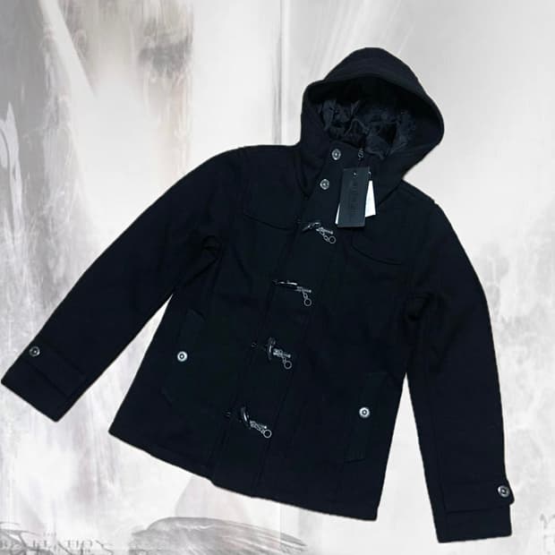 in the attic 인더아틱 더블집 후드 울숏코트 하이넥 자켓 y2k